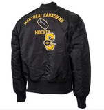 Men's Montreal Canadiens Mitchell & Ness Black Eye Of The Tiger Full-Zip Bomber Jacket