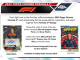 2023 Topps Chrome F1 Formula 1 Racing Hobby Box 20 Packs per Box, 4 Cards per Pack