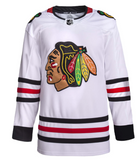 Men’s NHL Chicago Blackhawks Connor Bedard Adidas Primegreen Away White – Authentic Jersey with ON ICE Cresting