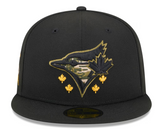 Men's Toronto Blue Jays New Era Black 2024 Armed Forces Day On-Field 59FIFTY Fitted Hat