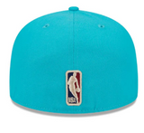 Men's New Era Teal Classic Charlotte Hornets NBA Basketball 59FIFTY Fitted Hat