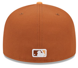 Men's New York Yankees MLB New Era 9Fifty Colour Pack Snapback Hat Cap - Earthly Brown/Orange