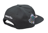 Men's Toronto Blue Jays MLB Mitchell & Ness Black Cooperstown Top Spot Snapback Hat