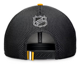 Boston Bruins Fanatics 2024 NHL Draft On Stage Trucker Adjustable Hat - Black