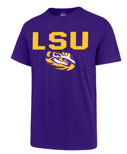 Men's Louisiana State Tigers Imprint Headline Team Colour Logo Fan T Shirt