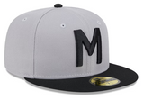 Men's New Era Gray Montgomery Gray Sox 2024 Rickwood Classic 59FIFTY Fitted Hat