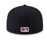 Men's Worcester Red Sox P Logo New Era Navy Theme Nights 59FIFTY Fitted Hat