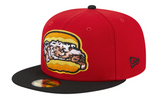 Men's Bowie Baysox New Era Red Theme Nights Pit Beef 59FIFTY Fitted Hat