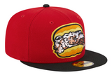 Men's Bowie Baysox New Era Red Theme Nights Pit Beef 59FIFTY Fitted Hat