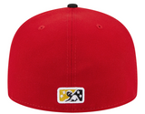 Men's Bowie Baysox New Era Red Theme Nights Pit Beef 59FIFTY Fitted Hat