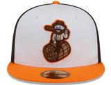 Men's Bowling Green Hot Rods New Era White/Orange Theme Night 59FIFTY Fitted Hat