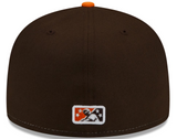 Men's Bowling Green Hot Rods New Era White/Orange Theme Night 59FIFTY Fitted Hat