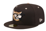 Men's New Era Brown Lehigh Valley IronPigs Theme Night Cats 59FIFTY Fitted Hat