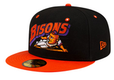 Men's Buffalo Bisons New Era Black Theme Night Lacrosse 59FIFTY Fitted Hat