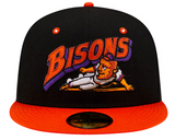 Men's Buffalo Bisons New Era Black Theme Night Lacrosse 59FIFTY Fitted Hat