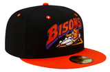 Men's Buffalo Bisons New Era Black Theme Night Lacrosse 59FIFTY Fitted Hat