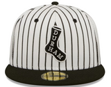 Men's Durham Bulls New Era White/Black Black Sox Theme Night 59FIFTY Fitted Hat