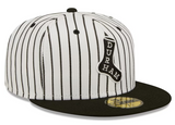 Men's Durham Bulls New Era White/Black Black Sox Theme Night 59FIFTY Fitted Hat