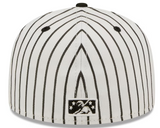 Men's Durham Bulls New Era White/Black Black Sox Theme Night 59FIFTY Fitted Hat