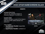 2023 Topps Star Wars Chrome Black Hobby Box 1 Encased Autograph + 1 Pack per Box