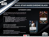 2023 Topps Star Wars Chrome Black Hobby Box 1 Encased Autograph + 1 Pack per Box