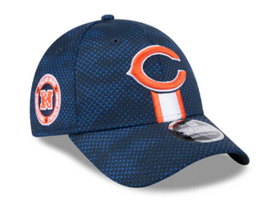 Chicago Bears New Era 2024 Sideline 9FORTY Stretch-Snap Hat - Navy