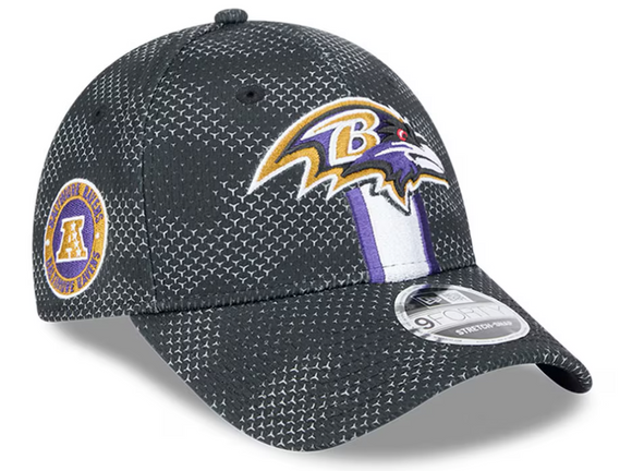 Baltimore Ravens New Era 2024 Sideline 9FORTY Stretch-Snap Hat - Black