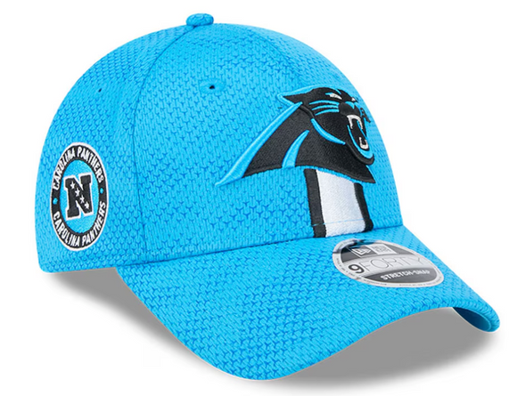 Men's Carolina Panthers New Era 2024 Sideline 9FORTY Stretch-Snap Hat - Blue