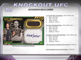 2024 Topps Knockout UFC Hobby Box 4 Packs Per Box, 10 Cards Per Pack