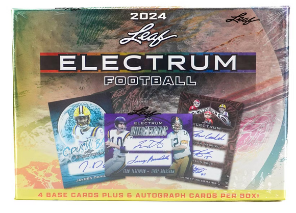 2024 Leaf Electrum Football Hobby Box 10 Cards per Box