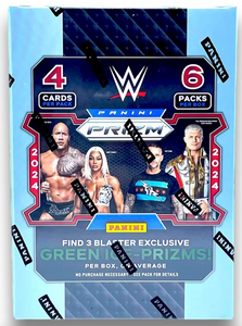 2024 Panini Prizm WWE Wrestling 6-Pack Hobby Blaster Box (Green Ice Prizms!) 6 Packs Per Box, 4 Cards Per Pack