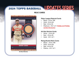 2024 Topps Update Series Baseball Hobby Box 20 Packs Per Box, 12 Cards Per Pack