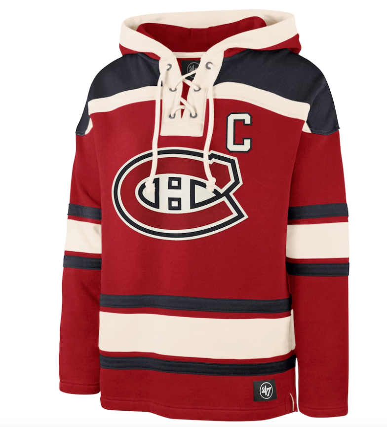 Men's Montreal Canadiens Nick Suzuki '47 Red Lacer Player Name