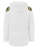 Men's Boston Bruins NHL Hockey '47 Brand Heavyweight Jersey Lacer Hoodie - White Out