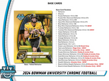 2024 Bowman University Chrome Football Hobby Box 24 Packs Per Box, 4 Cards Per Pack