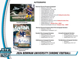 2024 Bowman University Chrome Football Hobby Box 24 Packs Per Box, 4 Cards Per Pack