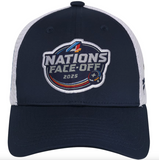 Youth Fanatics Navy/White 2025 4 Nations Face-Off Trucker Adjustable Hat