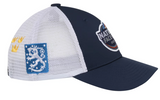 Youth Fanatics Navy/White 2025 4 Nations Face-Off Trucker Adjustable Hat