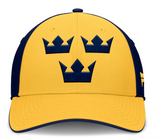 Men's Sweden Fanatics Yellow/Navy 2025 4 Nations Face-Off Stretch Fit Hat
