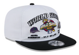 2001 World Series MLB New Era Men's White Golfer Championship Pin Snapback Hat - Diamondbacks vs Yankees