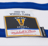 Men's Wendel Clark White Toronto Maple Leafs 1992/93 Power Play Jersey By Mitchell & Ness
