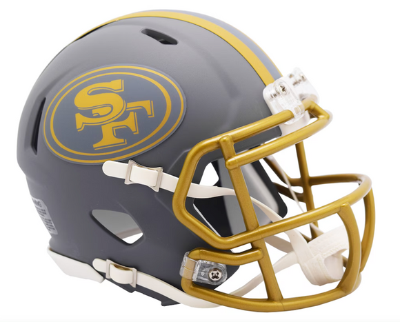 San Francisco 49ers Riddell 2024 Slate Alternate Speed Mini Helmet NFL Football