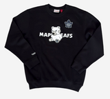 Toronto Maple Leafs Mitchell & Ness PlushBear Crew Neck Pullover - Black