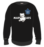 Toronto Maple Leafs Mitchell & Ness PlushBear Crew Neck Pullover - Black