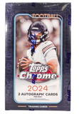 2024 Topps Chrome Football Hobby Box 12 Packs Per Box, 8 Cards Per Pack