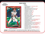 2024 Topps Chrome Football Hobby Box 12 Packs Per Box, 8 Cards Per Pack