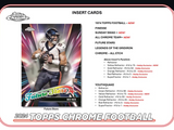 2024 Topps Chrome Football Hobby Box 12 Packs Per Box, 8 Cards Per Pack