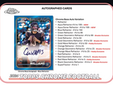 2024 Topps Chrome Football Hobby Box 12 Packs Per Box, 8 Cards Per Pack