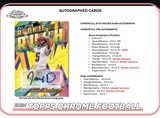2024 Topps Chrome Football Hobby Box 12 Packs Per Box, 8 Cards Per Pack