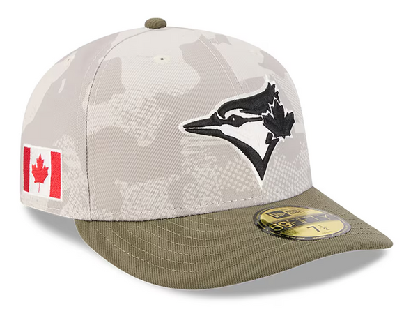 Men's New Era Light Beige/Olive Toronto Blue Jays 2025 Armed Forces Day 59FIFTY Fitted Hat
